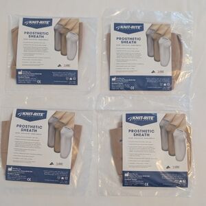 Lot of 4 Knit-Rite Prosthetic Sheaths 2HPBWMD Wide Medium 16–20” Dusk NEW